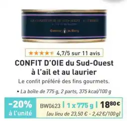 Comtesse du Barry Conteneur du Barry CONFIT D'OIE offre