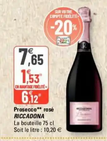 G20 Prosecco Rosé offre