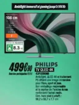 Blanc Brun PHILIPS TV QLED 4K offre