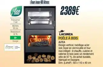 LACUNZA POÊLE À BOIS ALTEA