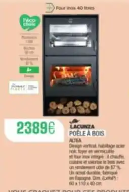 Extra LACUNZA POÊLE À BOIS ALTEA offre