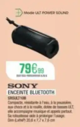 Extra SONY ENCEINTE BLUETOOTH offre
