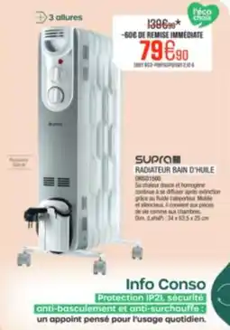 Extra SUPRA RADIATEUR BAIN D'HUILE offre