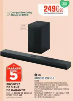 Extra LG BARRE DE SON 3.1.1 offre