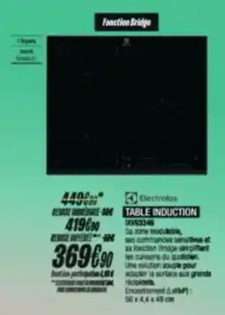 Blanc Brun Electrolux TABLE INDUCTION offre