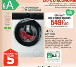 Extra AEG LAVE-LINGE LFE6ED844B offre