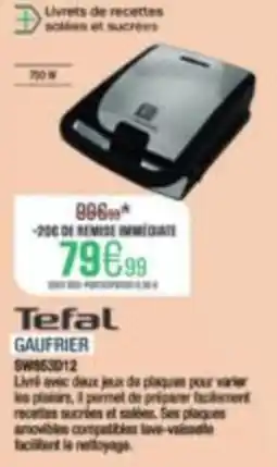 Extra Tefal gaufrier offre