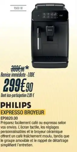 Proxi Confort PHILIPS EXPRESSO BROYEUR offre