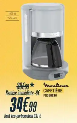 Proxi Confort Moulinex CAFETIÈRE offre