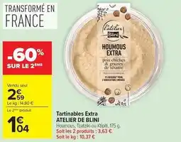 Carrefour Tartinables extra offre