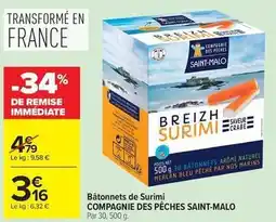 Carrefour Saint malo - bâtonnets de surimi offre