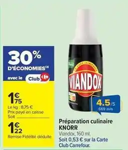 Carrefour Knorr - preparation culinaire offre