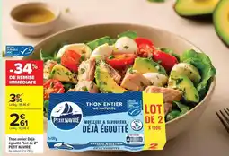 Carrefour Petit navire - thon entier deja esquete offre