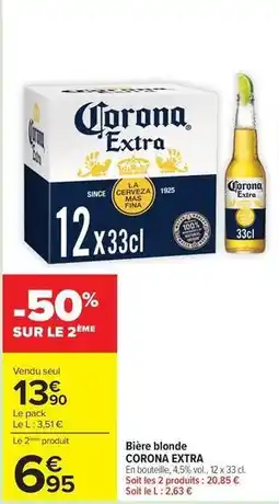 Carrefour Corona - biere blonde offre