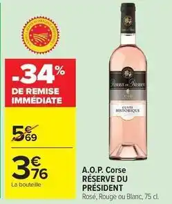 Carrefour Président - a.o.p. corse offre