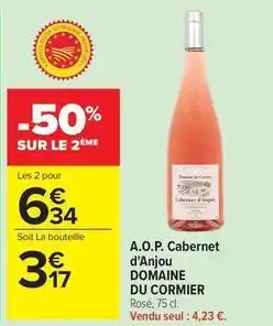 Carrefour A.o.p. cabernet d'anjou offre