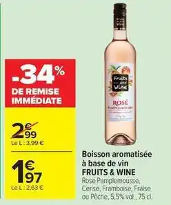 Carrefour Pamplemousse - boisson aromatisée à base de vin offre
