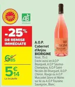 Carrefour Muscadet - a.o.p. cabernet d'anjou offre