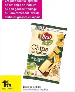 Carrefour Jura - chips de lentilles offre