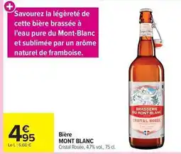 Carrefour Mont blanc - bière offre
