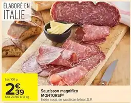 Carrefour Market Montorsi - saucisson magnifico offre