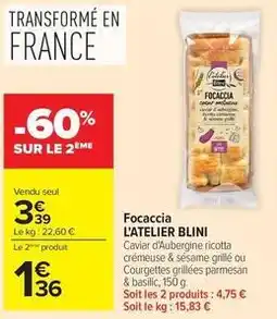 Carrefour Market Blini - focaccia offre