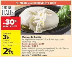Carrefour Market Fini - mozzarella burrata offre