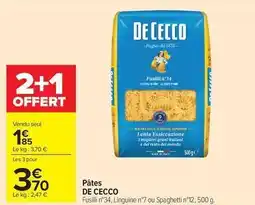 Carrefour Market De cecco - pâtes offre