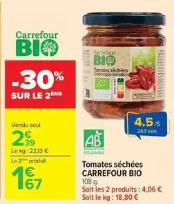 Carrefour Market Carrefour - tomates séchées bio offre
