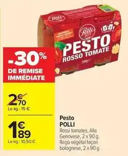 Carrefour Market Polli - pesto offre