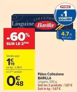Carrefour Market Barilla - pâtes collezione offre