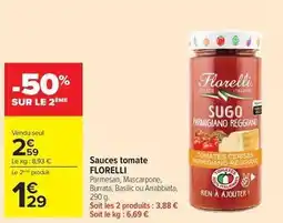 Carrefour Market Florelli - sauces tomate offre