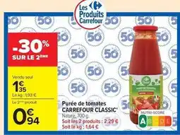 Carrefour Market Carrefour - purée de tomates classic' offre