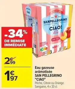 Carrefour Market San pellegrino - eau gazeuse arômatisee offre
