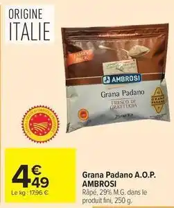 Carrefour Market Ambrosi - grana padano a.o.p offre