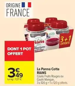 Carrefour Market Rians - la panna cotta offre