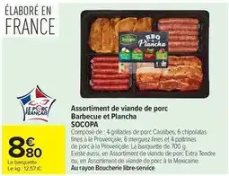 Carrefour Market Socopa - assortiment de viande de porc barbecue et plancha offre