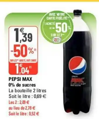 G20 Pepsi Max offre