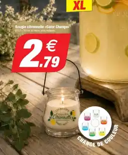 Bazarland Bougie citronnelle Color Change offre