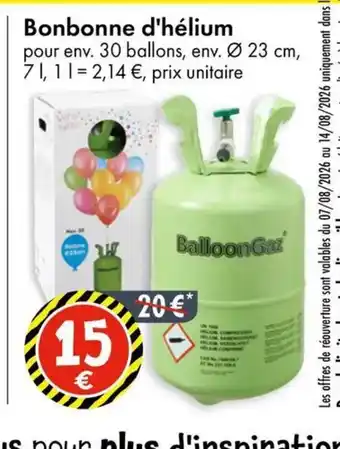 Bonbonne d'hélium