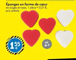 TEDi Éponges en forme de cœur offre