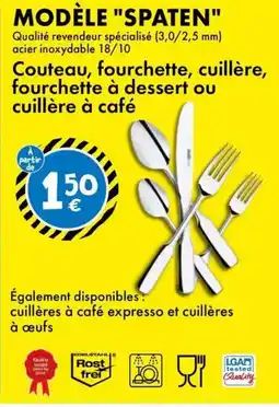 TEDi Couteau, fourchette, cuillère, fourchette à dessert ou cuillère à café offre