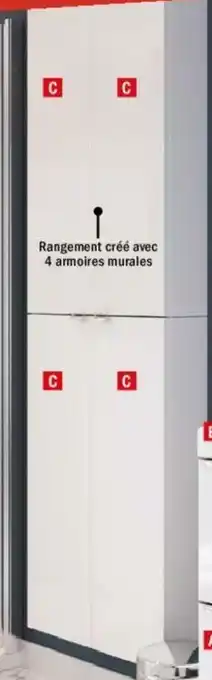 Brico Dépôt Armoire murale miroir "Imandra" L. 60 cm offre