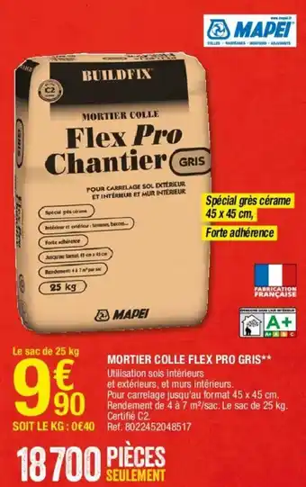 Brico Dépôt Mortier colle flex pro gris offre