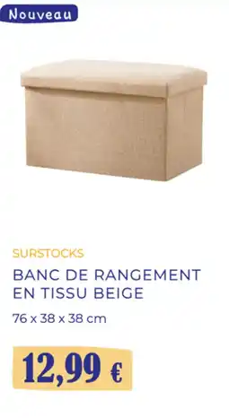 Noz BANC DE RANGEMENT EN TISSU BEIGE offre