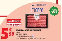 Auchan Direct 10 chipolatas superieures offre