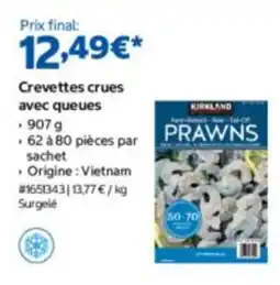 Costco KIRKLAND Crevettes crues avec queues offre