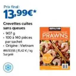 Costco Kirkland Crevettes cuites sans queues offre