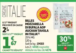 Auchan Direct Auchan Tavola Mozzarella offre
