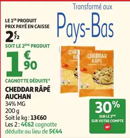 Auchan Direct Auchan Cheddar Râpé offre